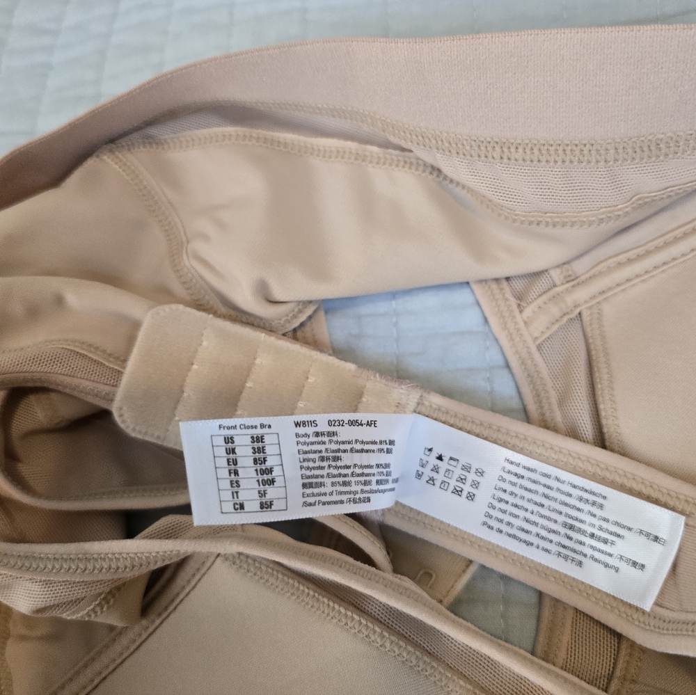 DELIMIRA Women's Front Closure Bra Full Coverage WF Back Support Posture 38E NWT - Picture 6 of 8